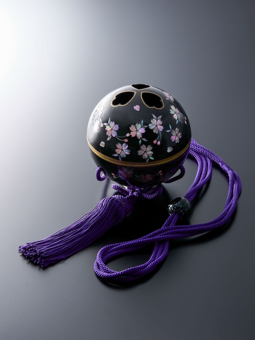 Hanging Incense ❝Kunshu❞ ® shell mother-of-pearl inlay)True lacquer finish(Black)Small 11cm Purple tassel Hanging Incense ❝Kunshu❞ ® shell mother-of-pearl inlay)True lacquer finish(Black)Small 11cm Purple tassel
