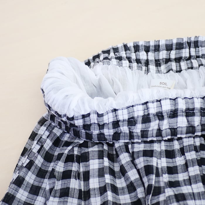 SOIL ソイル たっぷりギャザー ロングスカート ギンガムチェック インド綿 SOIL（ソイル） FANCY GINGHAM CHECK GATHERED SKIRT[NSL26104] | tile