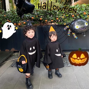 Halloweenゴーストマント&コウモリ帽子