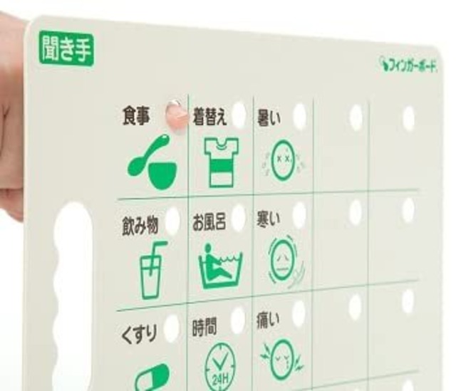 言語障害|対面式会話補助具「フィンガーボード」イラスト版 指先で意思伝達 速い