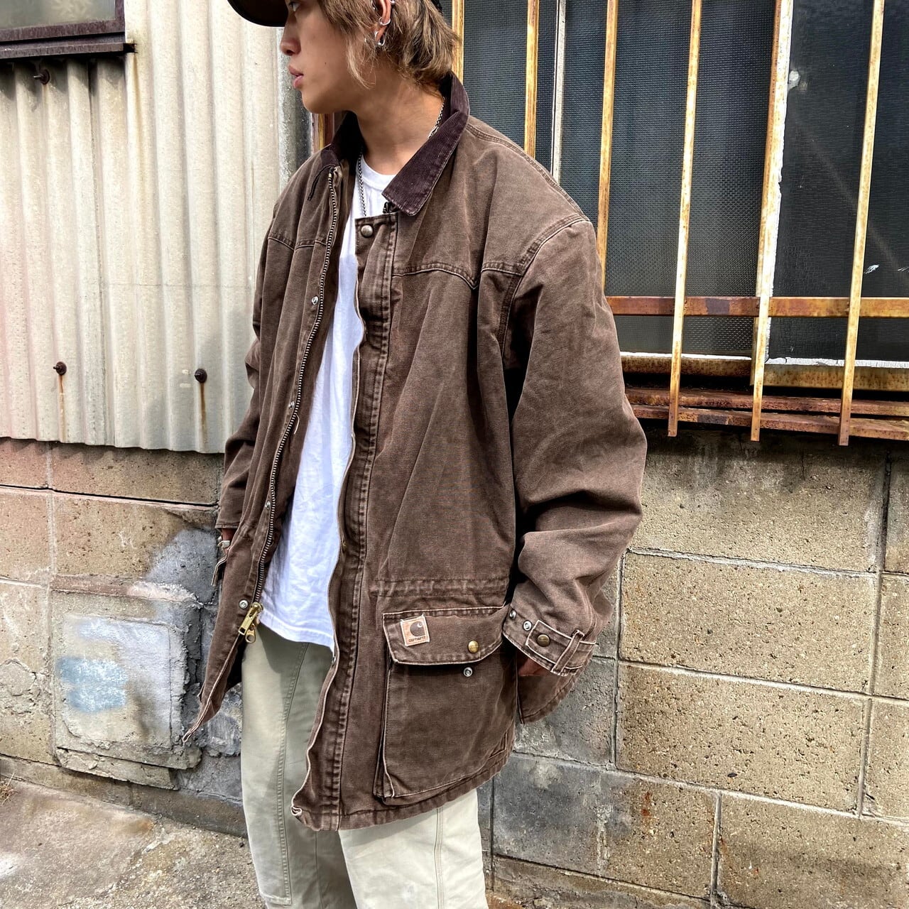 ◆ カーハート ダックジャケット カバーオール ブランケット 紺 3XL