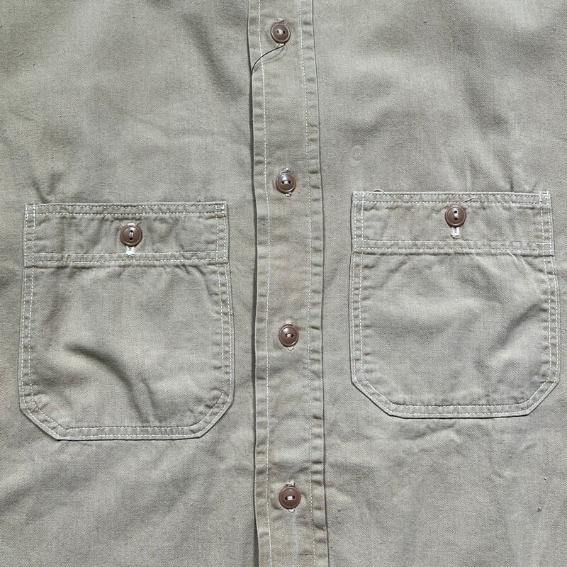 SPECIAL!! 40's N&W コットンツイルワークシャツ 刺繍タグ Nofolk and