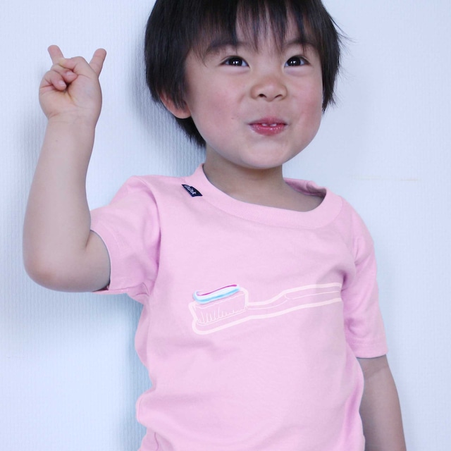 KIDS toothbrush Tシャツ（ライトピンク）