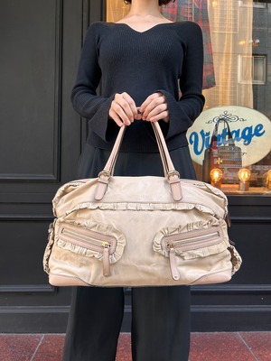 GUCCI / vintage leather "Sabrina" hand bag.