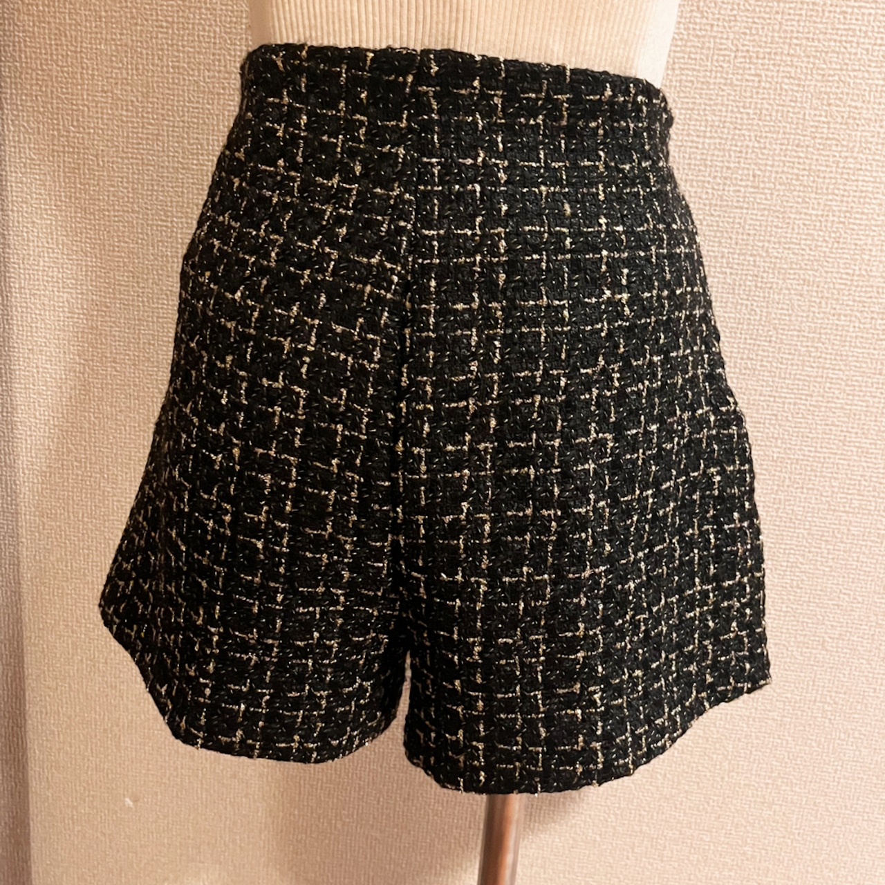 ツイードボタンハイウエストパンツ LK623