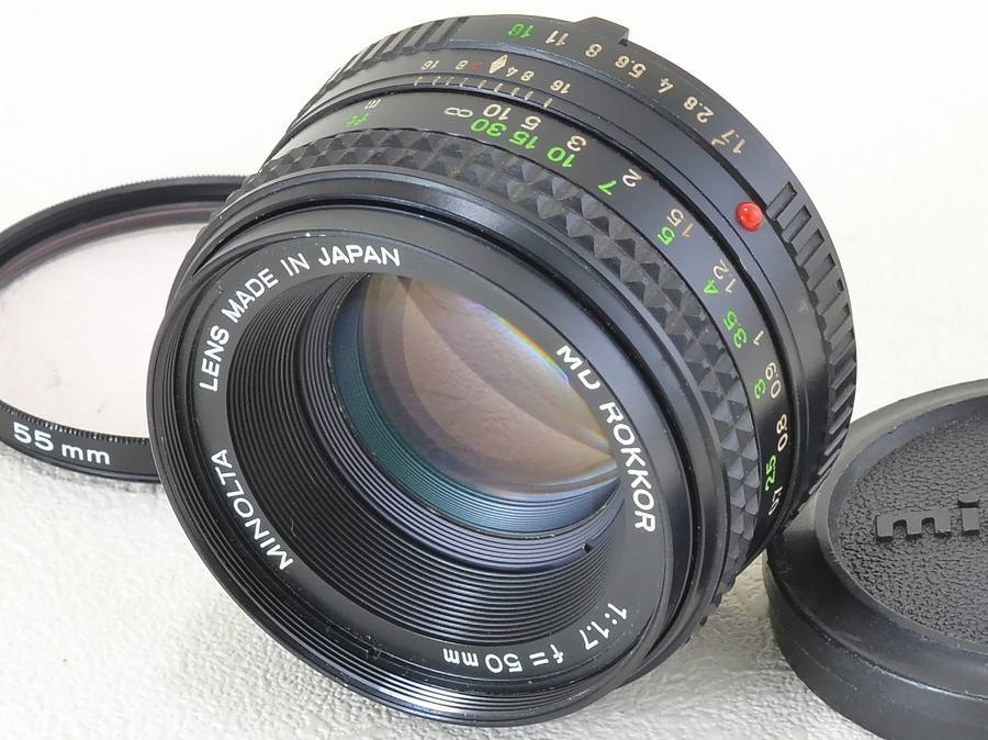 Minolta New MD 50-mm F1.7 レンズ