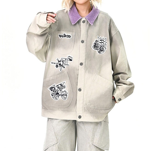 ワッペンワークオーバージャケット   R01521