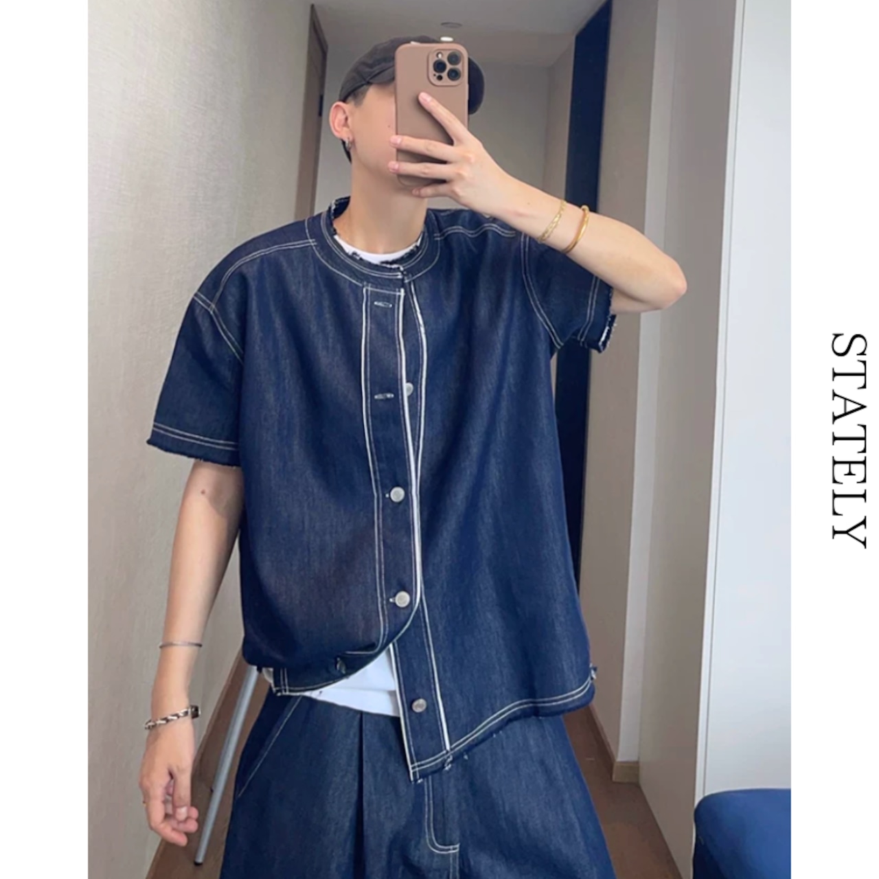 Raw Edge Denim Shirt デニムシャツ_T262・画像3