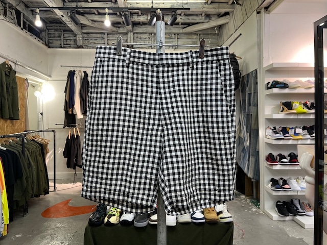 均一SALE‼ WACKO MARIA GINGHAM CHECK LINEN SHORT MEDIUM 62379