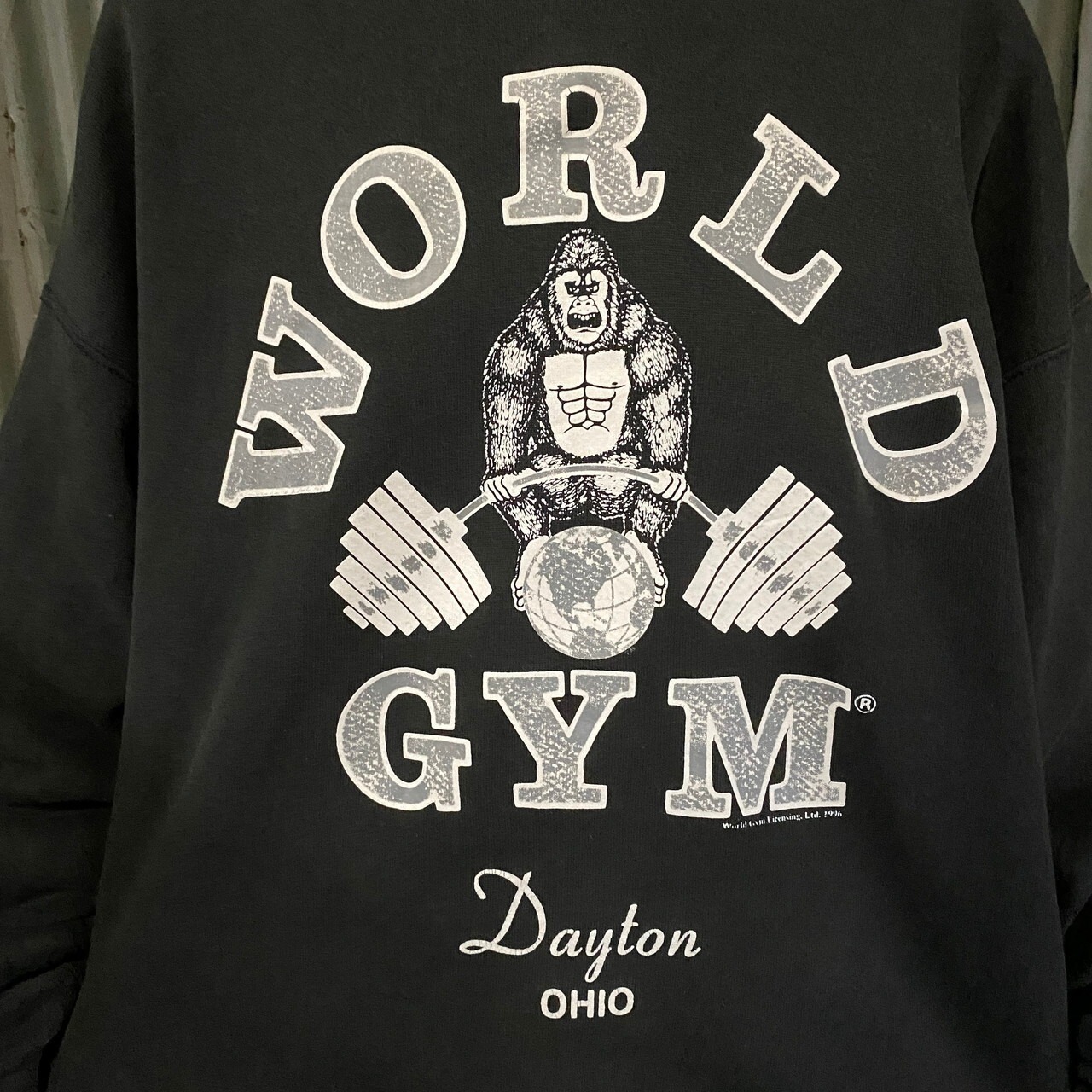 90年代 FRUIT OF THE LOOM WORLD GYM ロゴ プリント スウェットシャツ 
