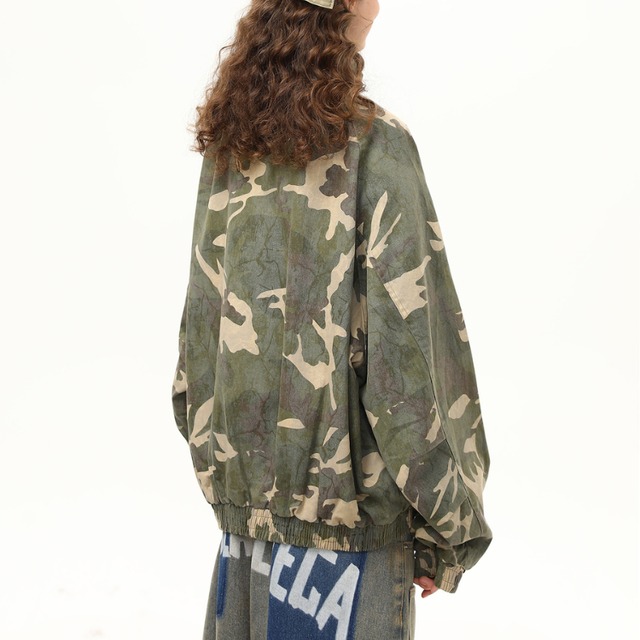 camouflage stand-collar jacket　迷彩スタンドカラージャケット　J1254