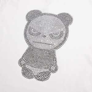 【HIPANDA ハイパンダ】メンズ ラインストーン Tシャツ MEN'S RHINESTONE PANDA SHORT SLEEVED T-SHIRT / WHITE・BLACK