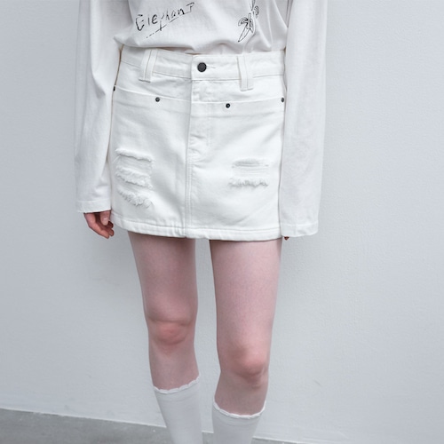 Damage Mini Skirt  T4520