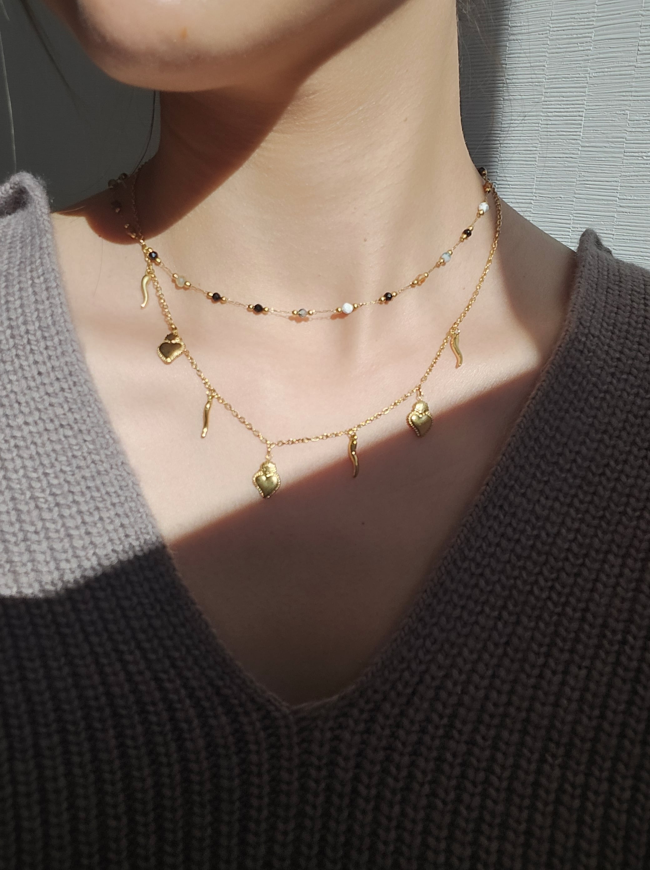 motif stainless necklace