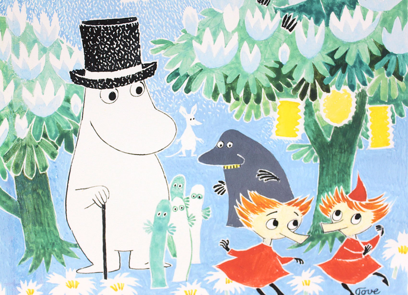 ムーミン 北欧 All Things Commerce「フィン ファミリー ムーミントロール」送料無料 フレーム 展示用フック付アートポスター 絵画 インテリア アート