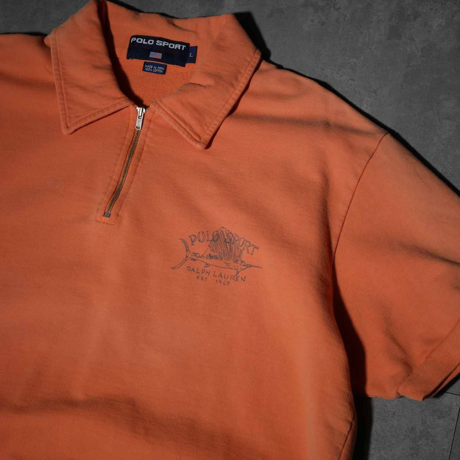 90s POLO SPORT Half-Zip Short Sleeve Sweat / ポロ スポーツ ハーフ