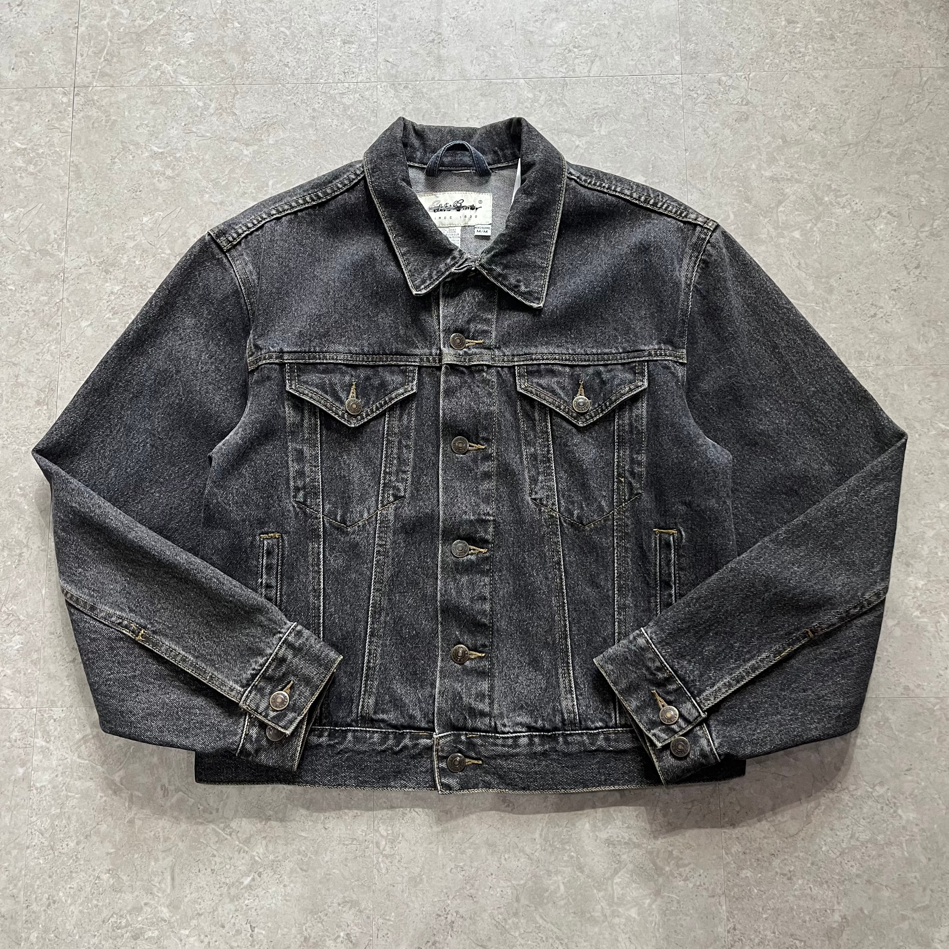 90s〜 EDDIE BAUER "先染め"black denim jacket【仙台店】