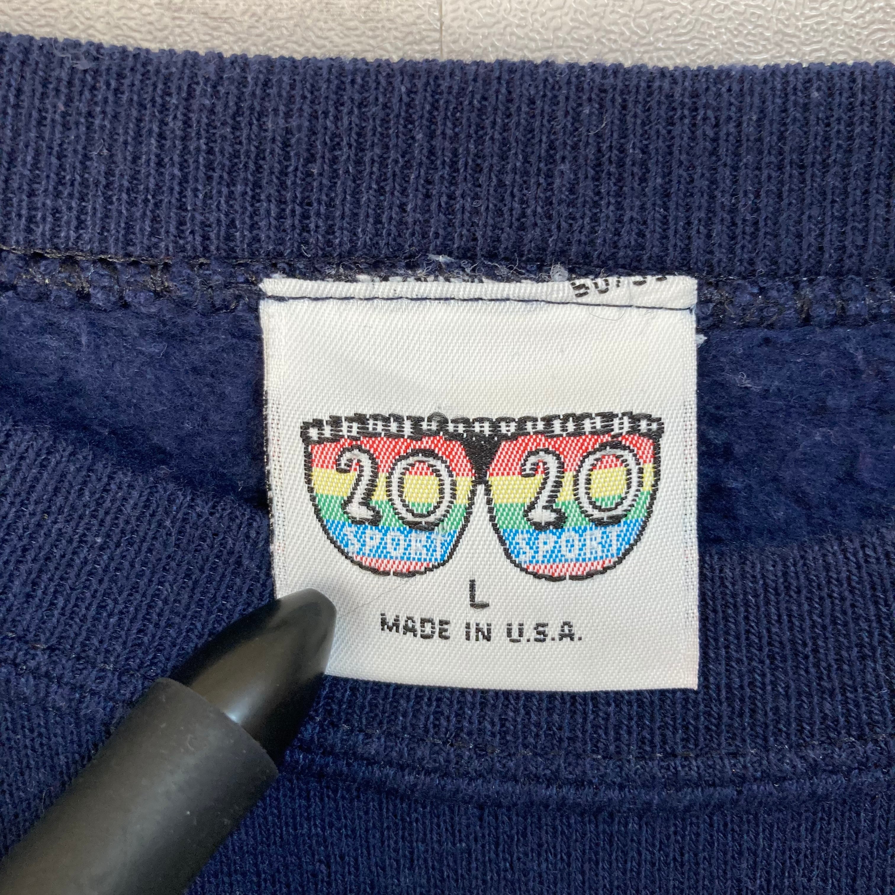 【一点物】ワンポイント刺繍スウェットトレーナー企業ロゴビッグシルエット太アーム