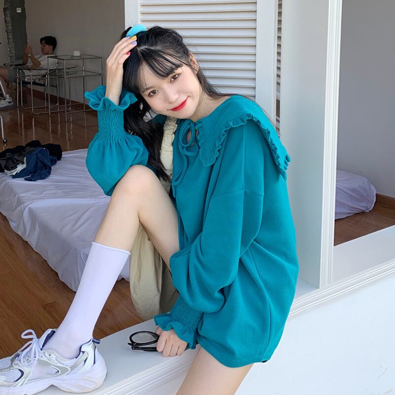 セーター ルーズスプリングオータムスタイル 春物 秋物 試着室2613292488