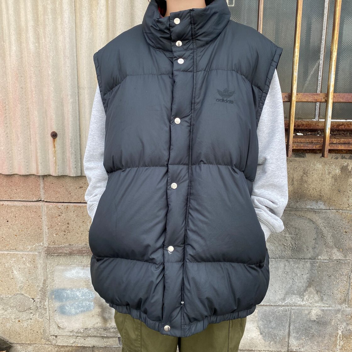 ビッグサイズ adidas アディダス ダウンベスト メンズXXL相当 古着 