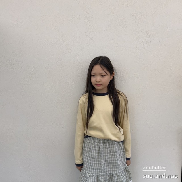 取寄:ANDBUTTER キャンディ配色Tシャツ※送料無料