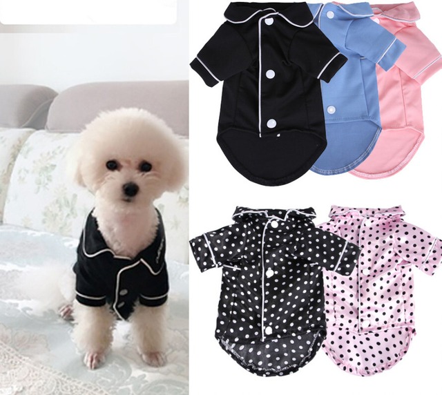 【小型犬 中型犬】シンプルパジャマ ペット服 ボタンタイプ