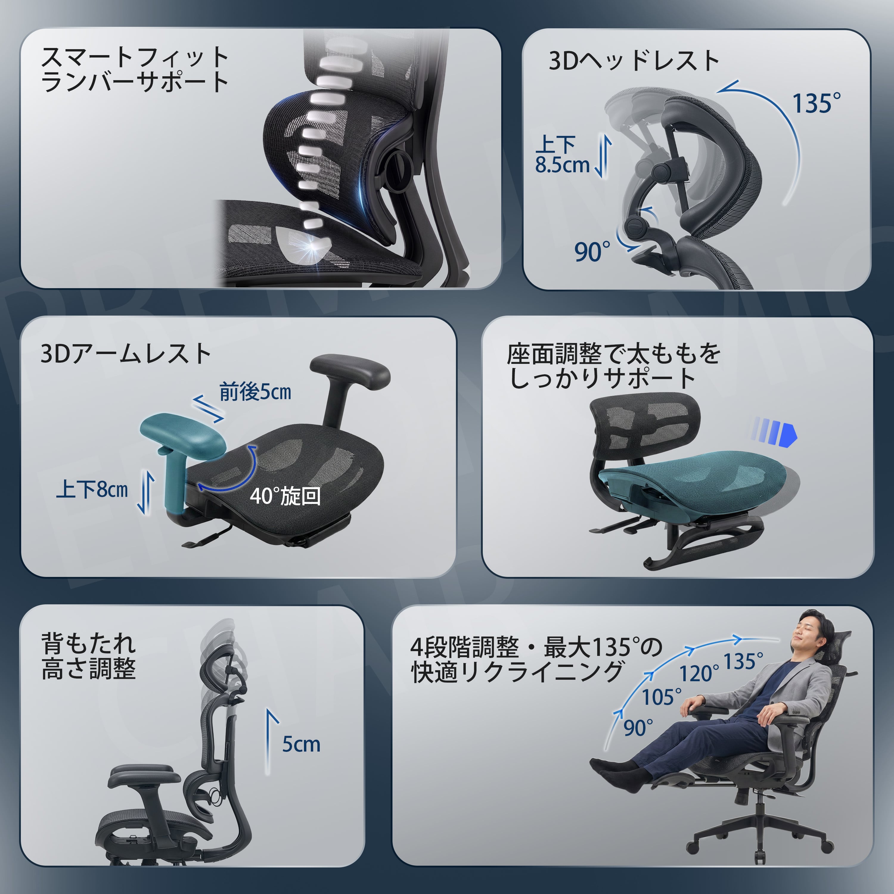 COPILOT オフィスチェア メッシュ デスクチェア 疲れない 椅子