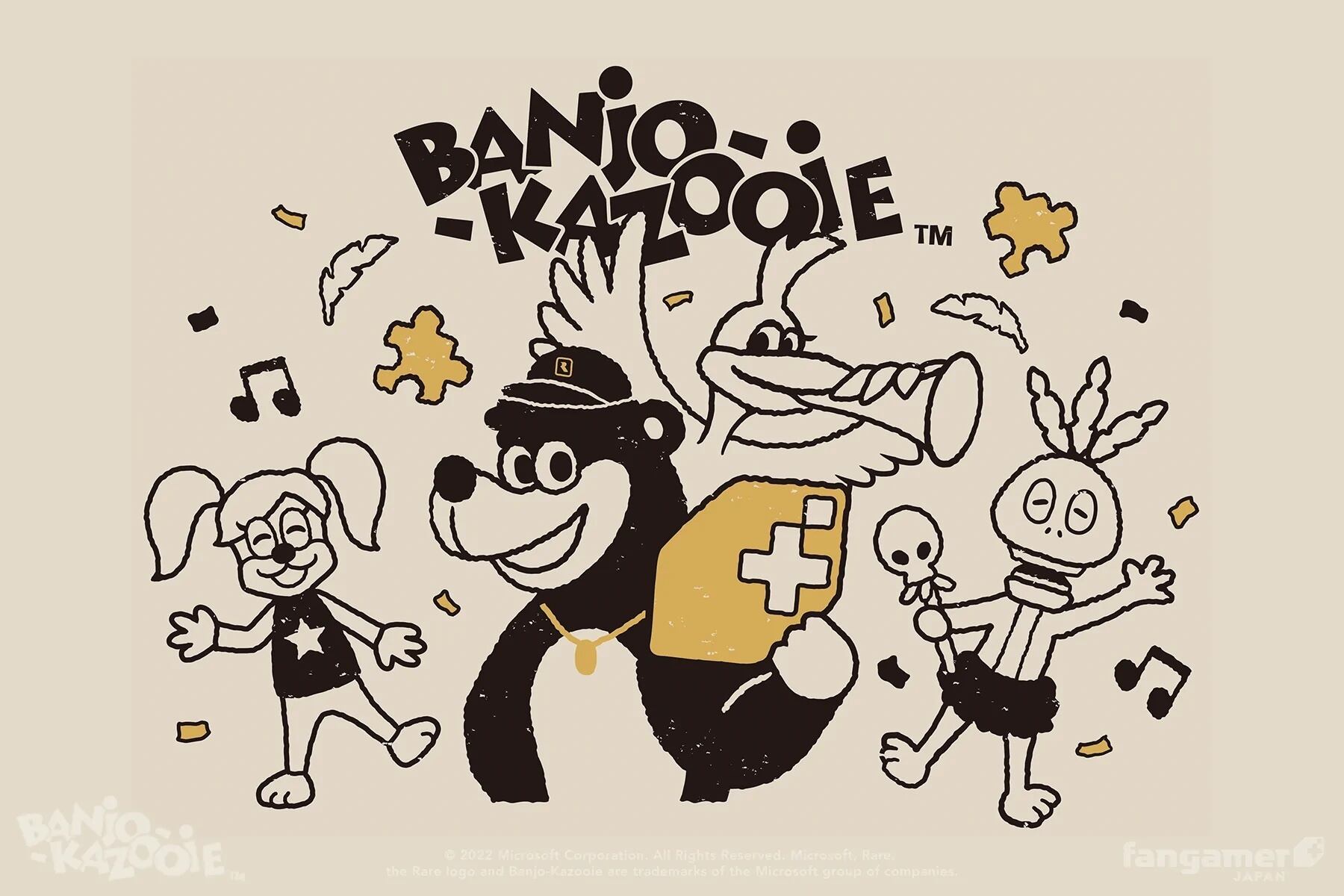 Fangamer Japan 5周年記念Tシャツ 『バンジョーとカズーイの大冒険』/ バンジョーとカズーイの大冒険