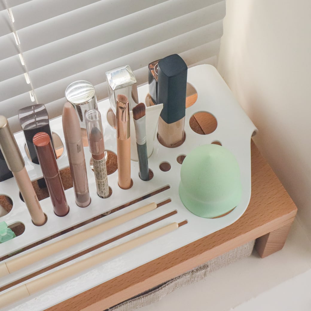 コスメラック メイクアップスタンド 化粧品収納 ディスプレイ 木製ミニ