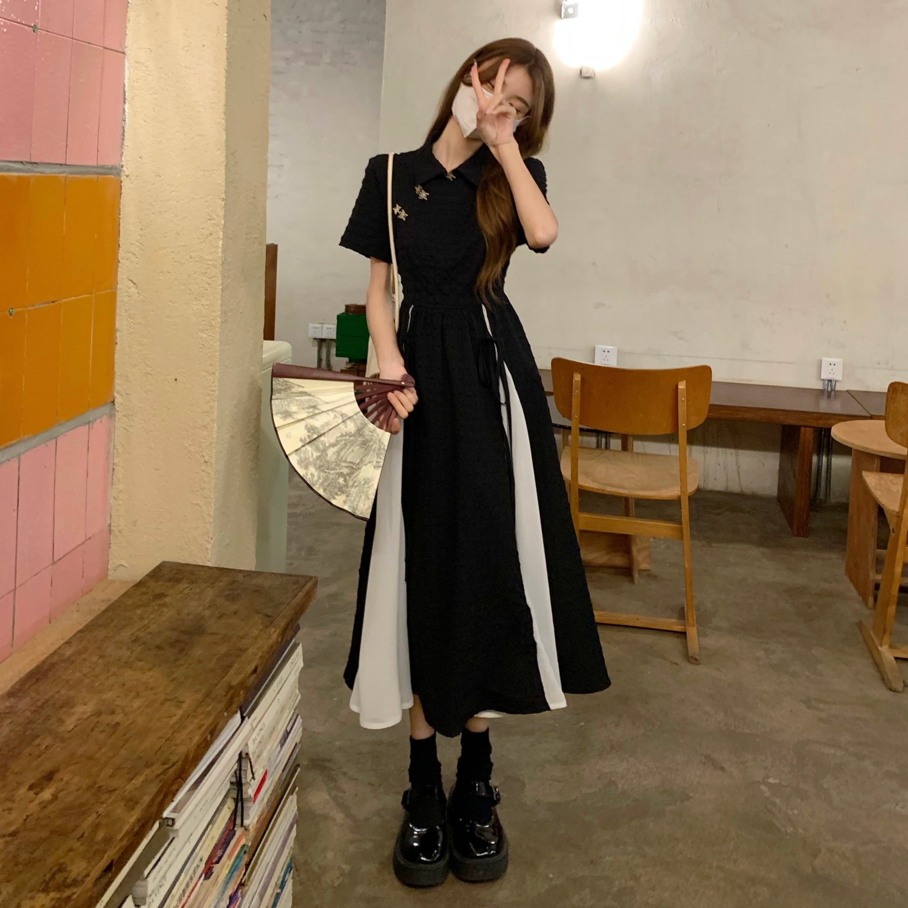 コッカ レディース ワンピース トップス Long dresses Brown