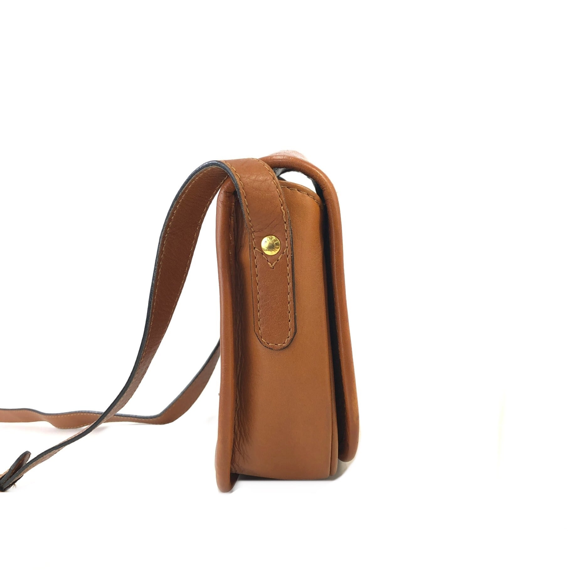 CELINE セリーヌ ガンチーニ レザー フラップ ショルダーバッグ