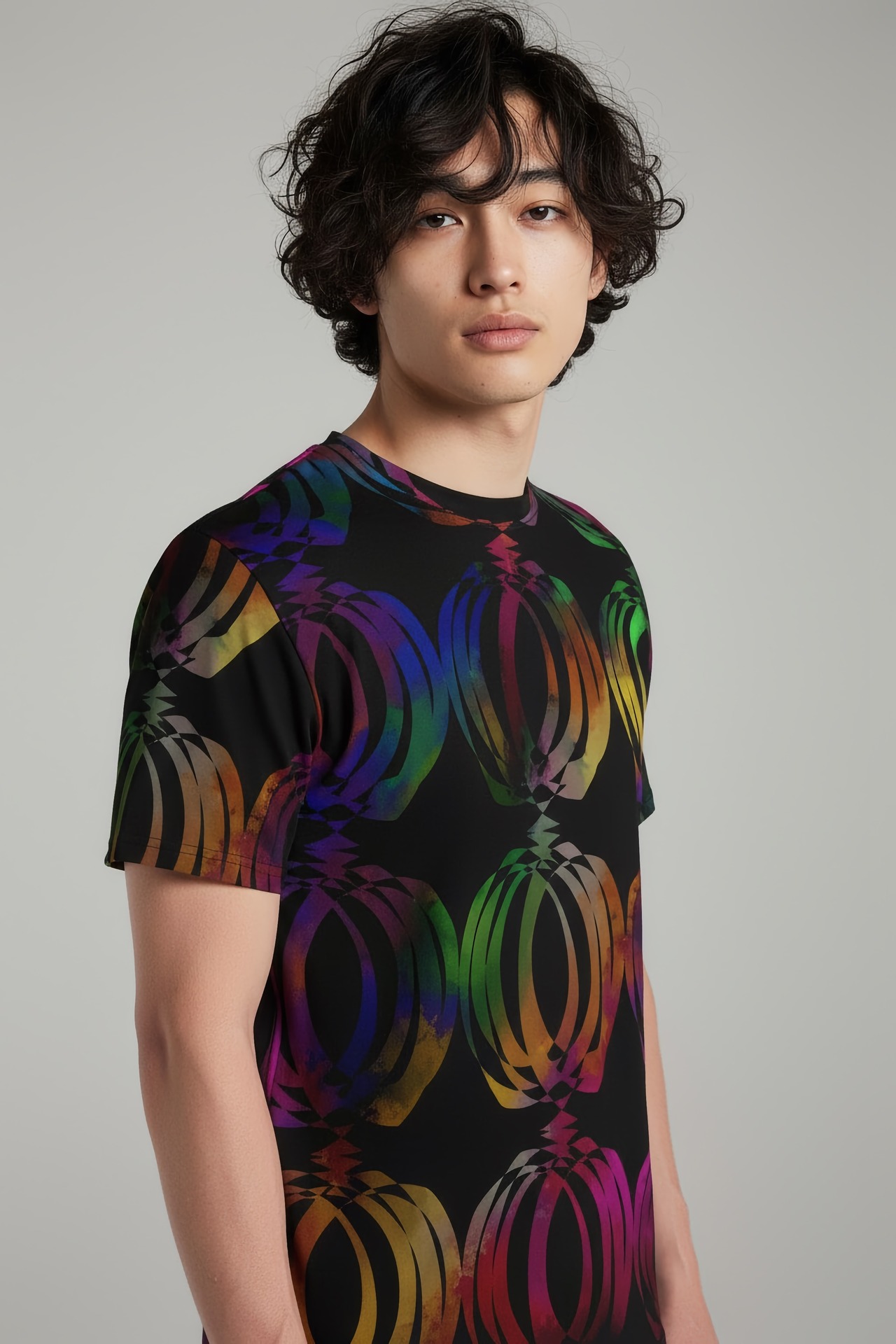 All-over print men's crew neck T-shirt