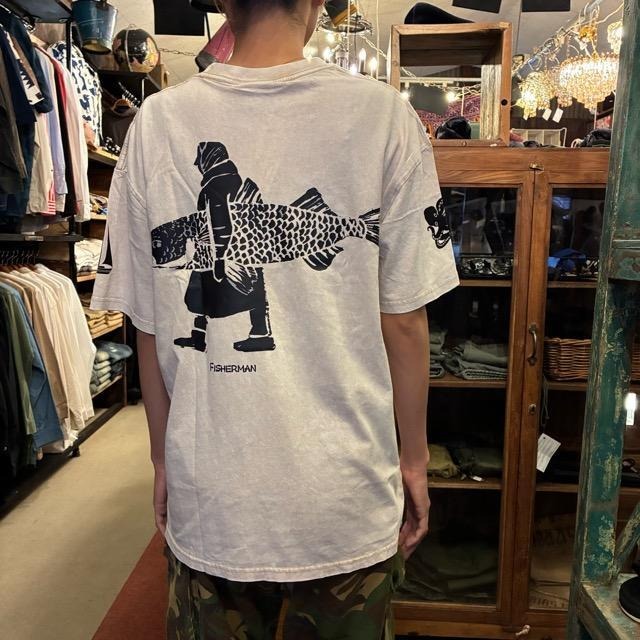 TOPANGA Lady's TOPANGA FIRECOUNTRY Pigment dyed T-shirt Fisherman Ivory　ピグメントダイ半袖Tシャツ　フィッシャーマン　アイボリー　全4サイズ　