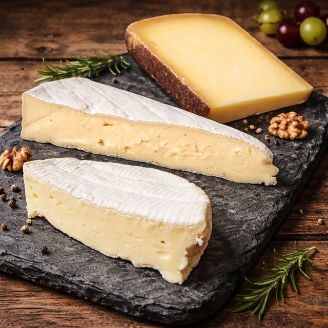 白ワインに合う チーズ 3種セット｜白カビ＆ハード 食べ比べ（カマンベール・ブリー ルスティック・コンテ24ヶ月）フランス産【Nature Kiosk】Cheese Set for White Wine (Camembert, Brie Le Rustique, Comte 24M)