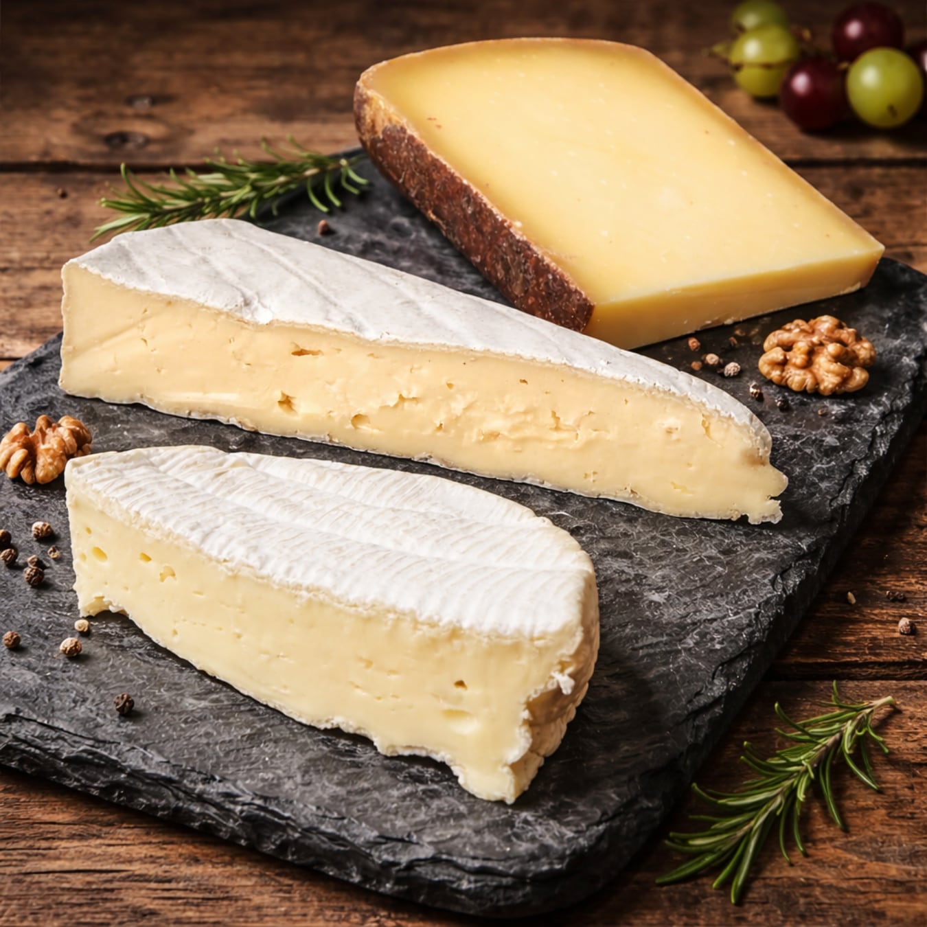 白ワインに合う チーズ 3種セット|白カビ&ハード 食べ比べ(カマンベール・ブリー ルスティック・コンテ24ヶ月)フランス産【Nature Kiosk】Cheese Set for White Wine (Camembert, Brie Le Rustique, Comte 24M)