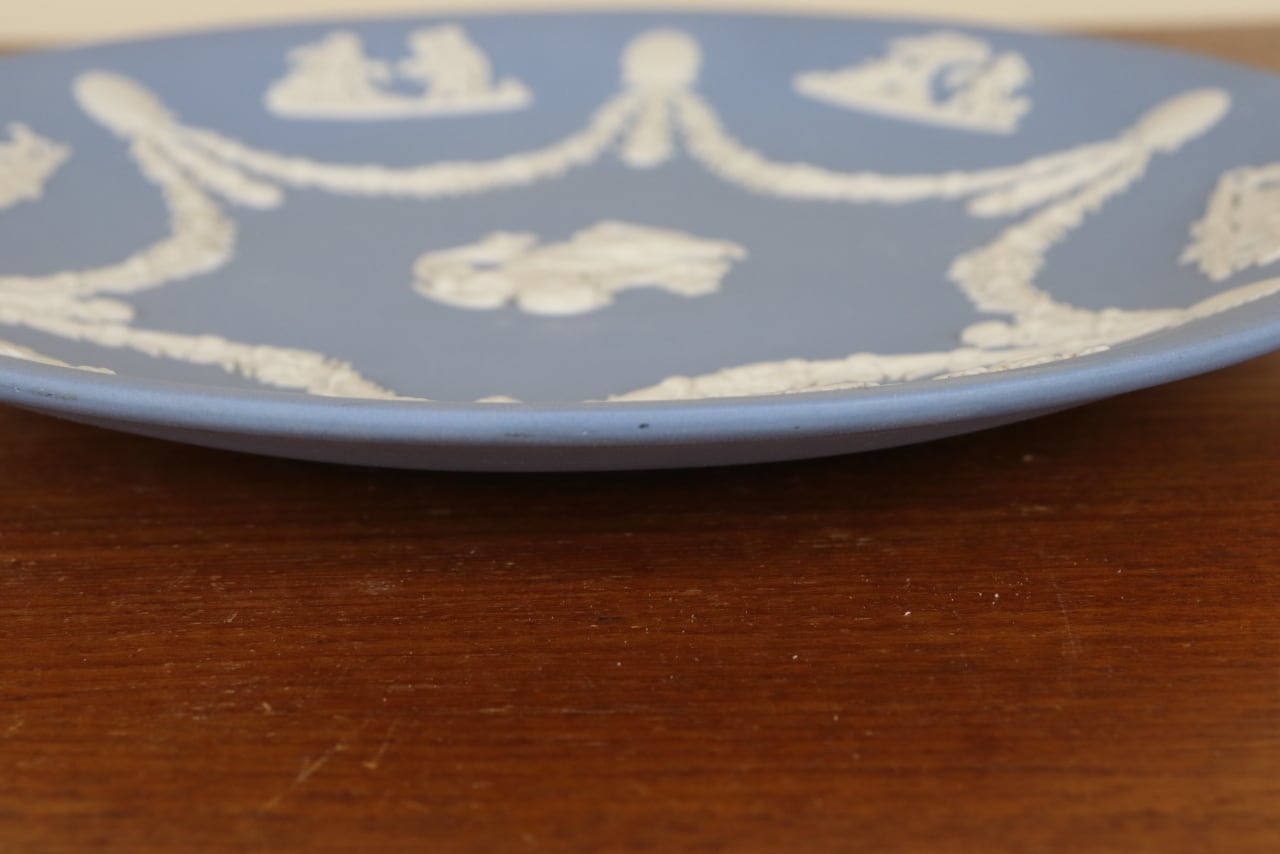 ウェッジウッド ジャスパー プレート22.5cm 天使 ペールブルー 飾り皿 ...