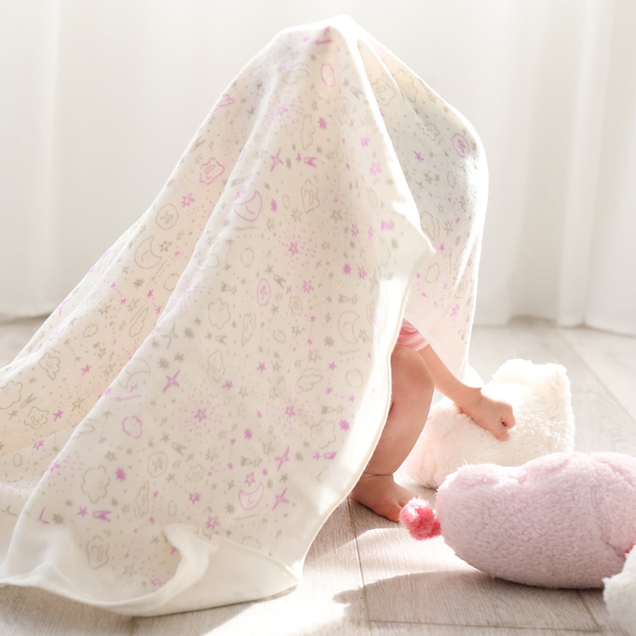 星空ブランケット / パープル（MKB-022）*mokmok chan baby | もくもく