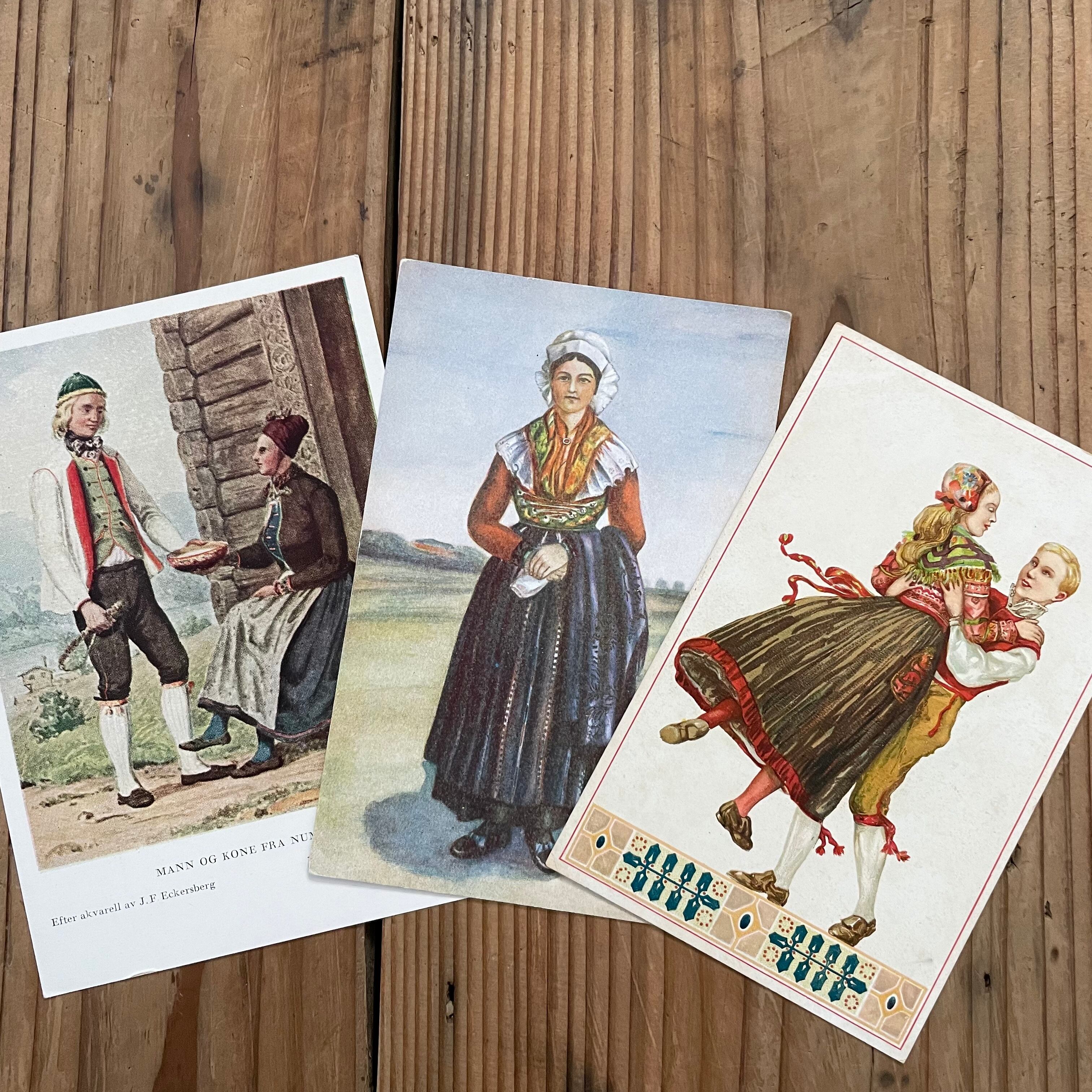 民族衣装な葉書セット
