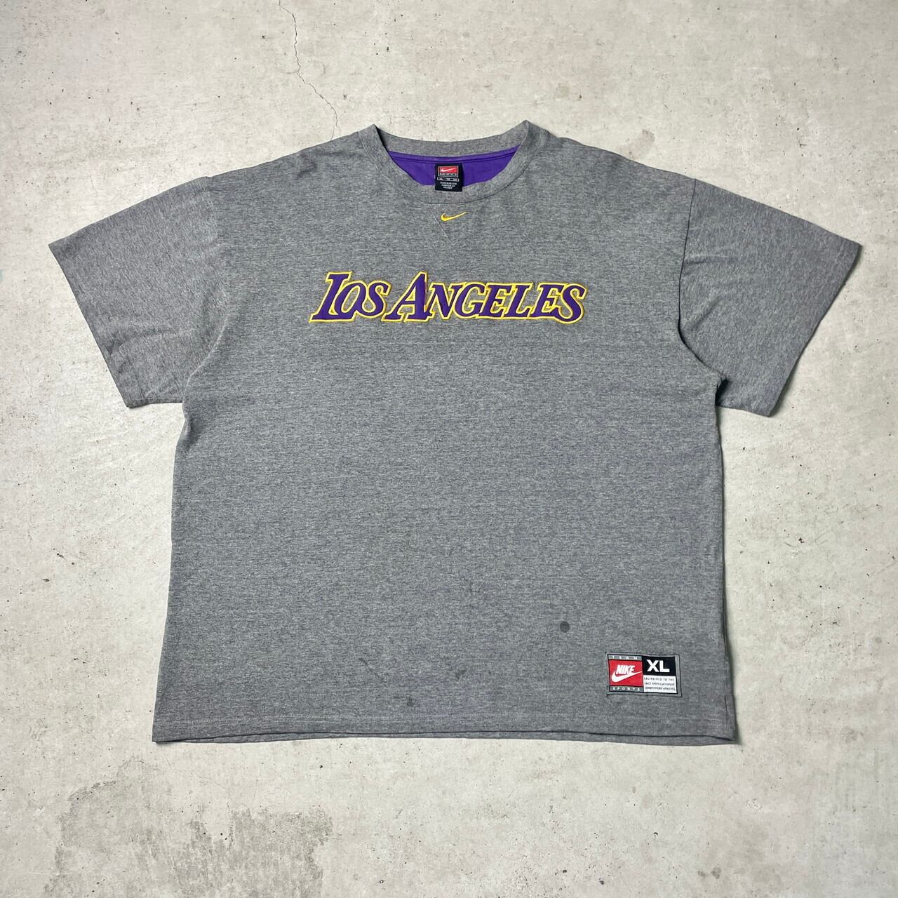 00年代 NIKE TEAM ナイキ NBA LOS ANGELS LAKERS チームロゴ 刺繍 T