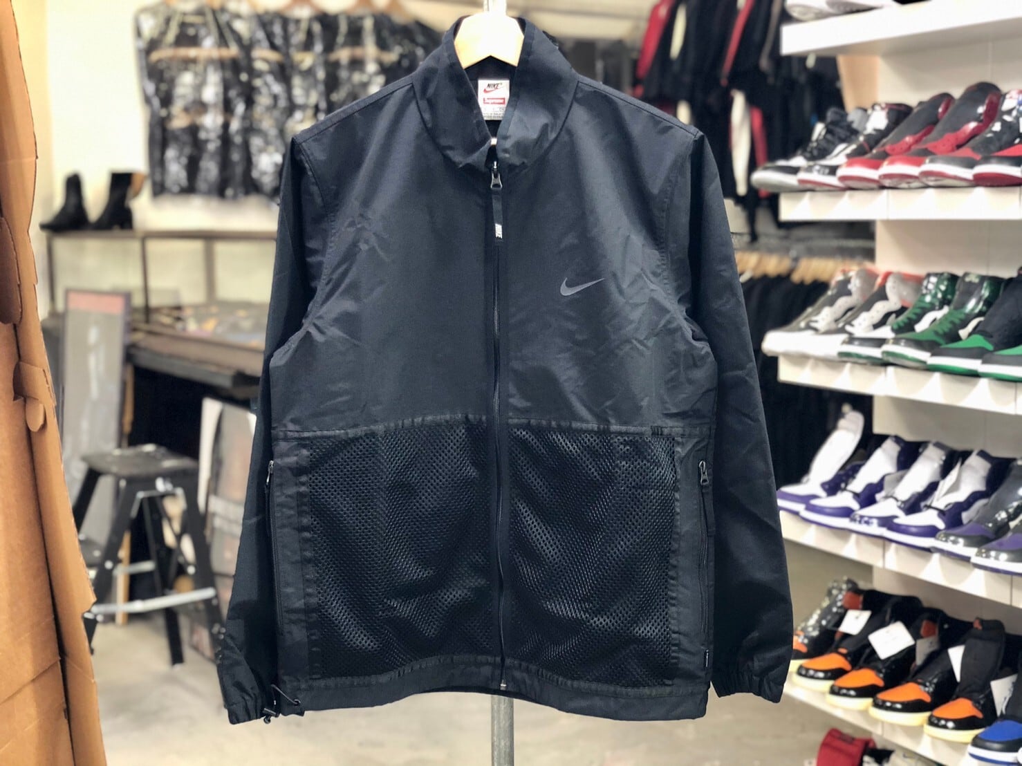 NIKE×SUPREME 青む 17AW Trial Running Jacket 