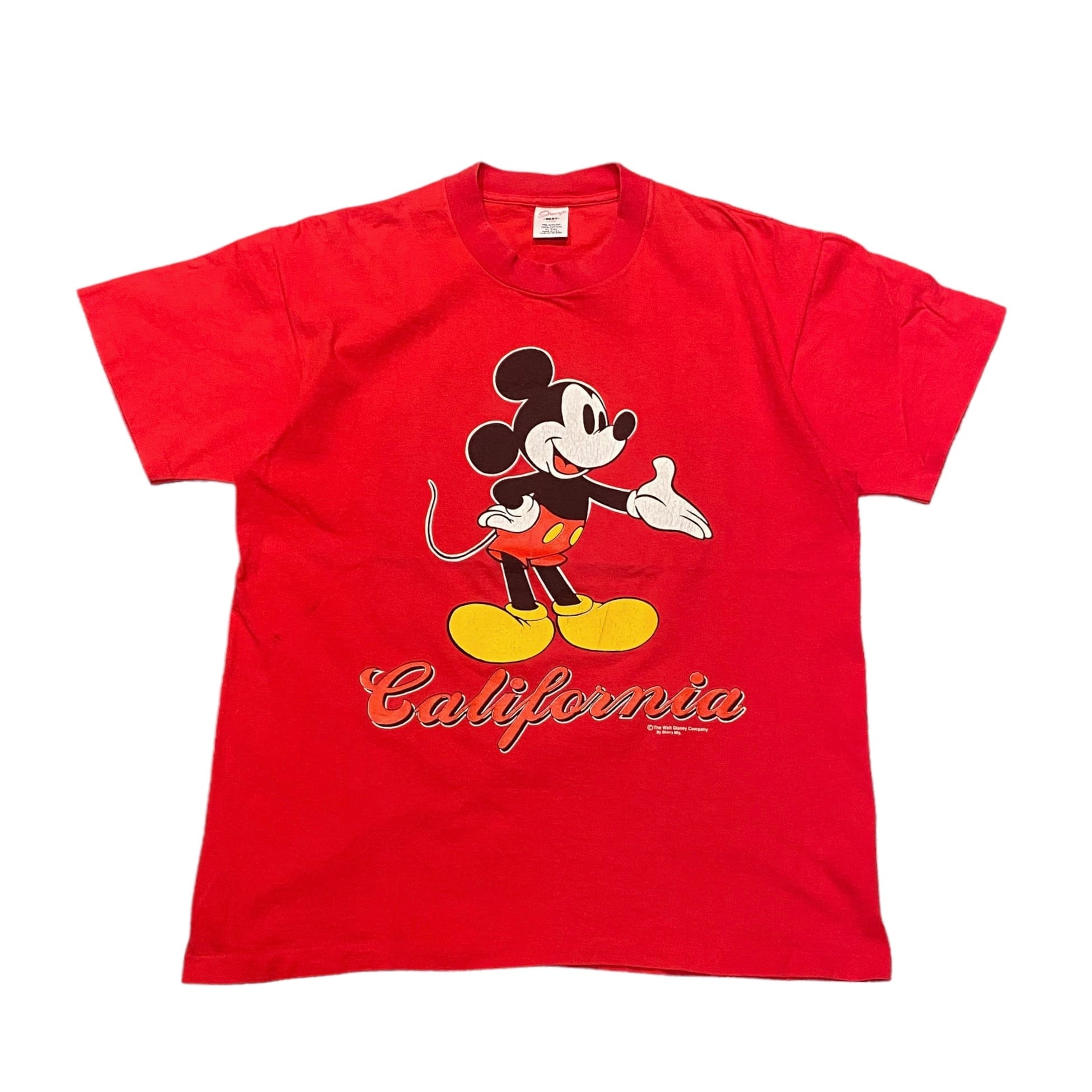ディズニーランド アメリカ製 マルチカラー刺繍 Tシャツ ミッキーマウス
