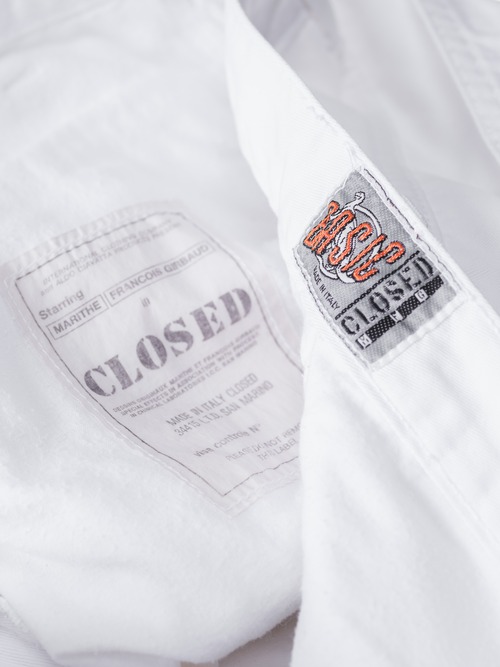[1980s] "Marithé + François Girbaud" CLOSED White Denim Wide Tapered Trousers (Made in Italy)