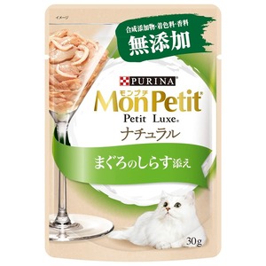【在庫処分】モンプチ プチリュクスパウチ ナチュラル まぐろのしらす添え 30gx12袋