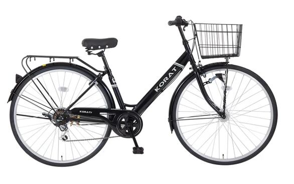 LORIS.COLGO 27吋シティサイクル 外装6段/LEDオート/ブラック