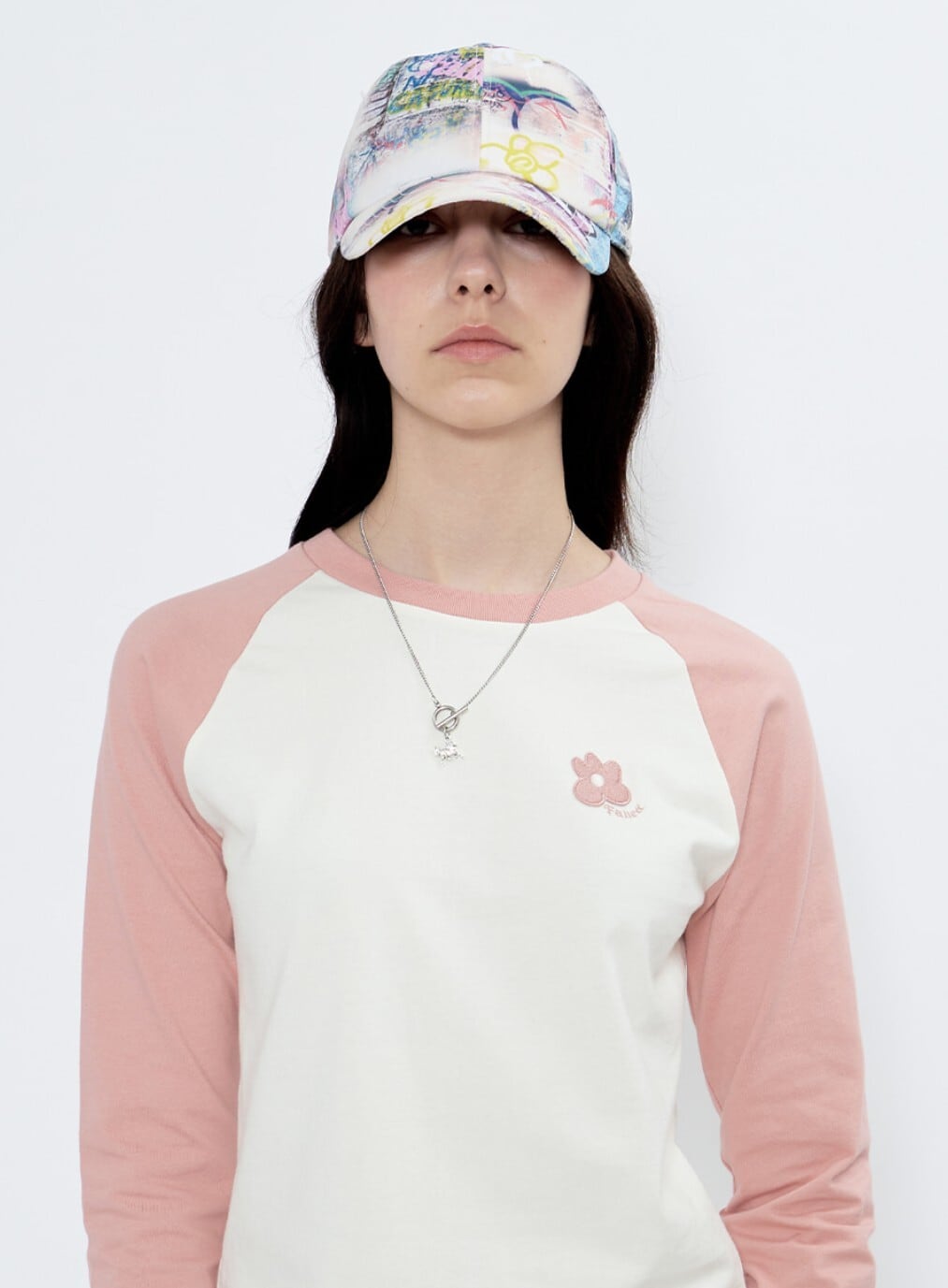 ☆NCT WISH リョウ 着用！！【FALLETT】Youth Graffiti Ball Cap Ivory