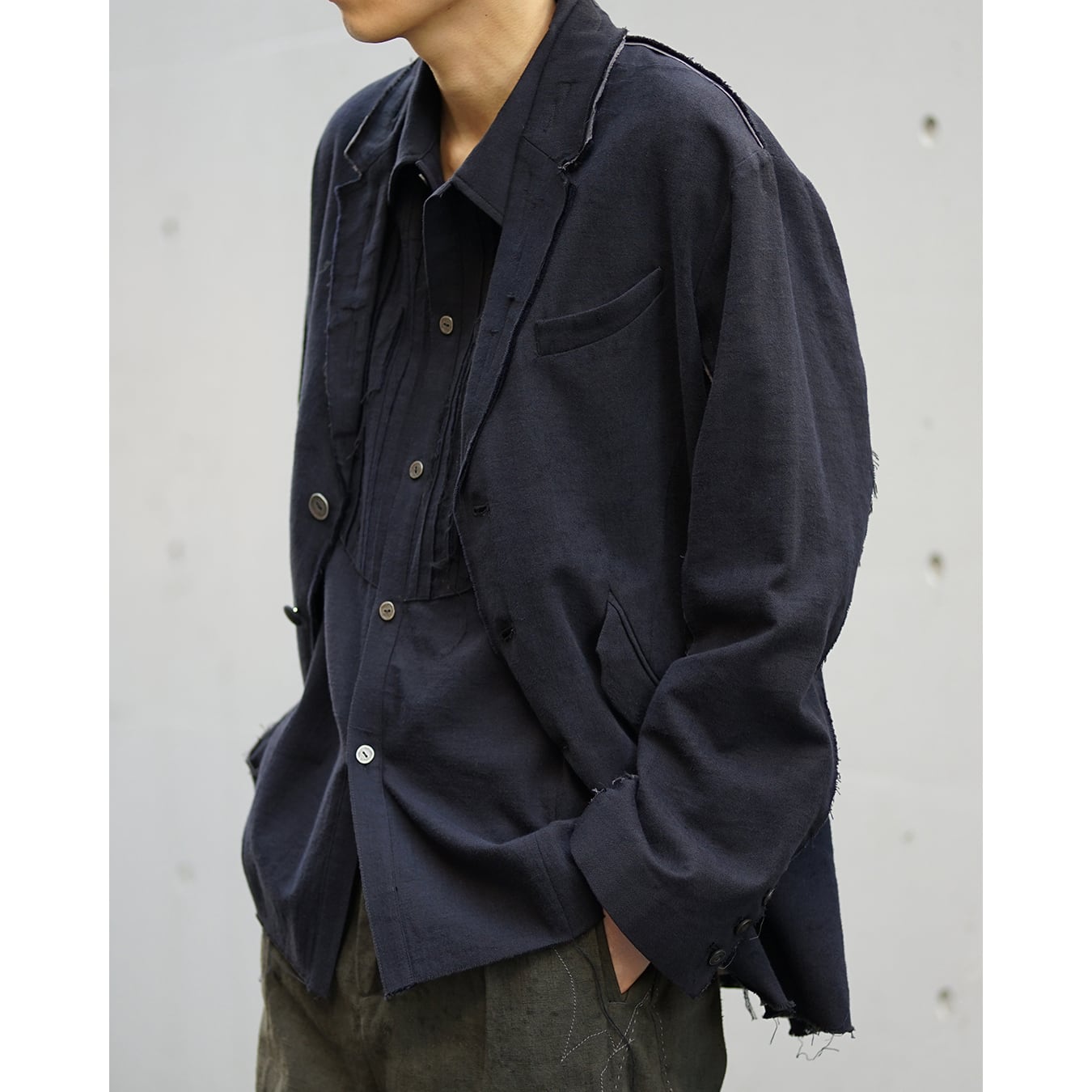 Professor.E ](プロフェッサーイー) 25FW-PE-FM-19 Frayed Blazer