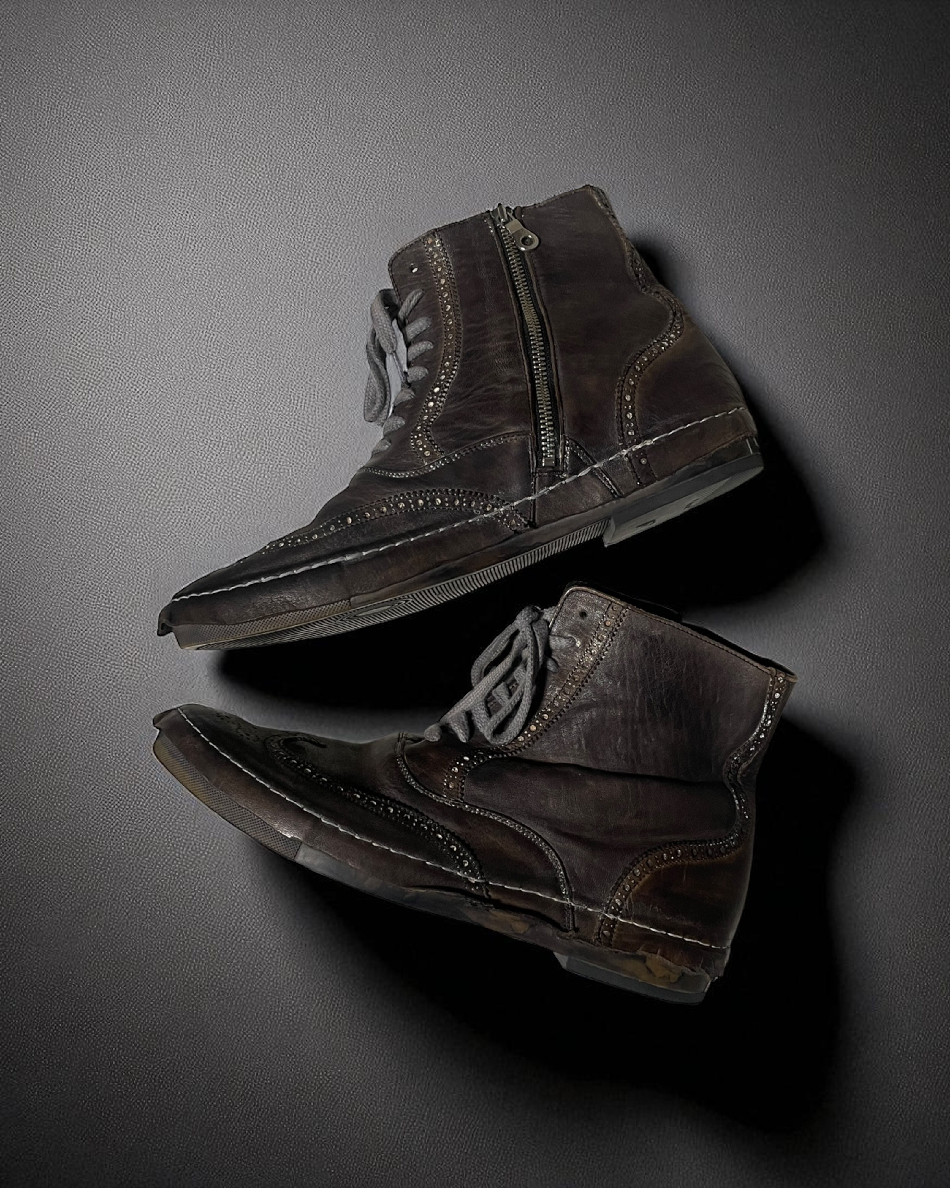 Mihara Yasuhiro - 00s Wingtip Side Zip Sneaker Boots