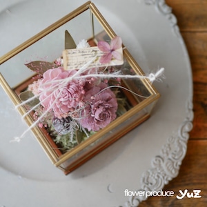 アンティークキューブアレンジ S パープルピンク