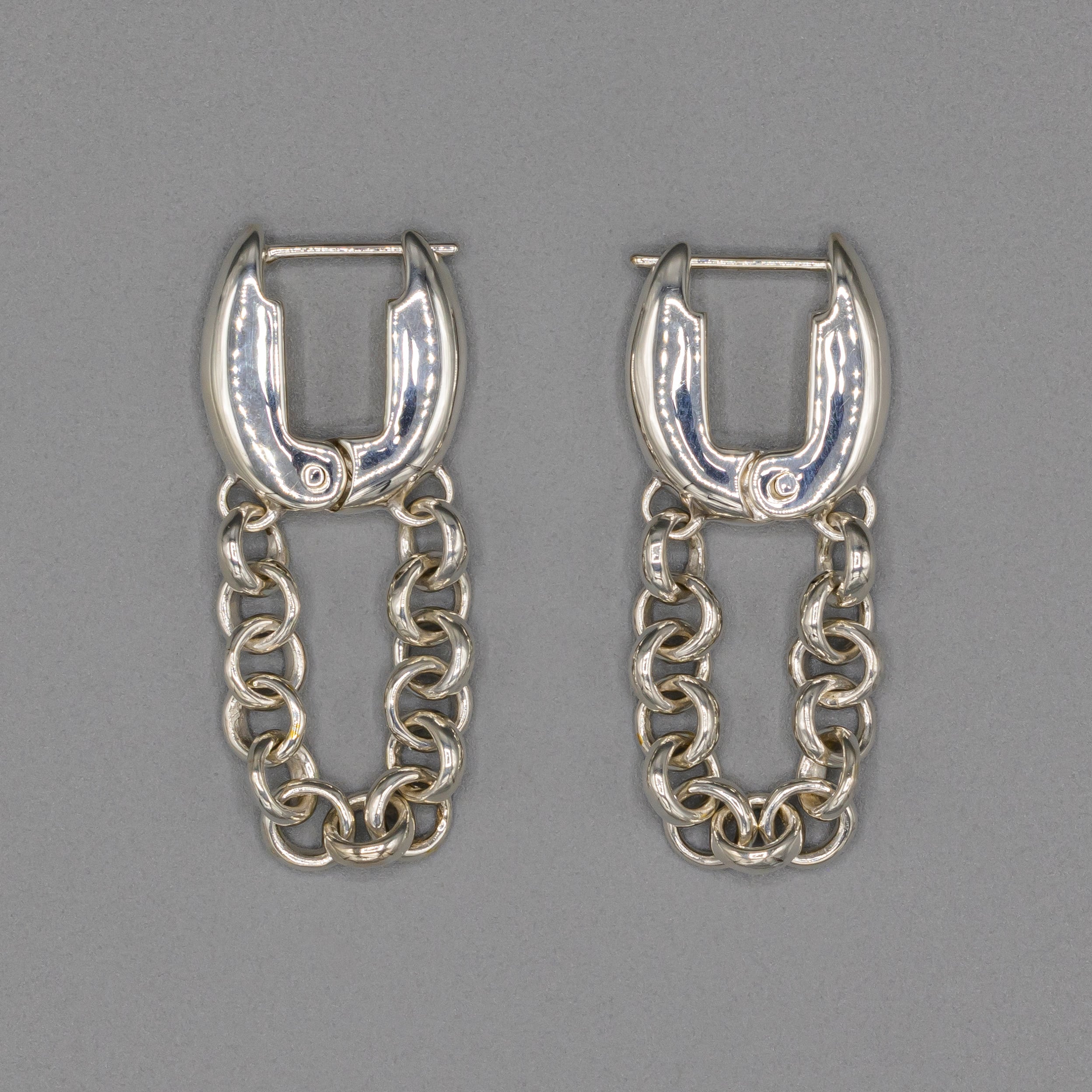 Lock pierce single chain Silver | FLYNK