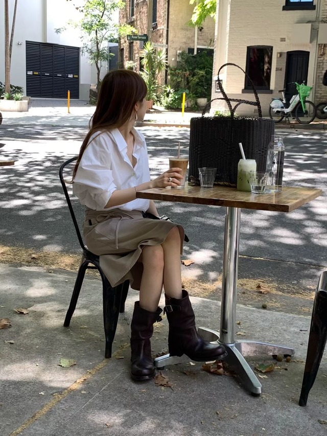 (OUNCE) apron skirt / 2color